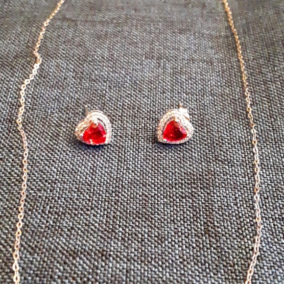 Silver Earrings+necklace - Picture 3 of 3